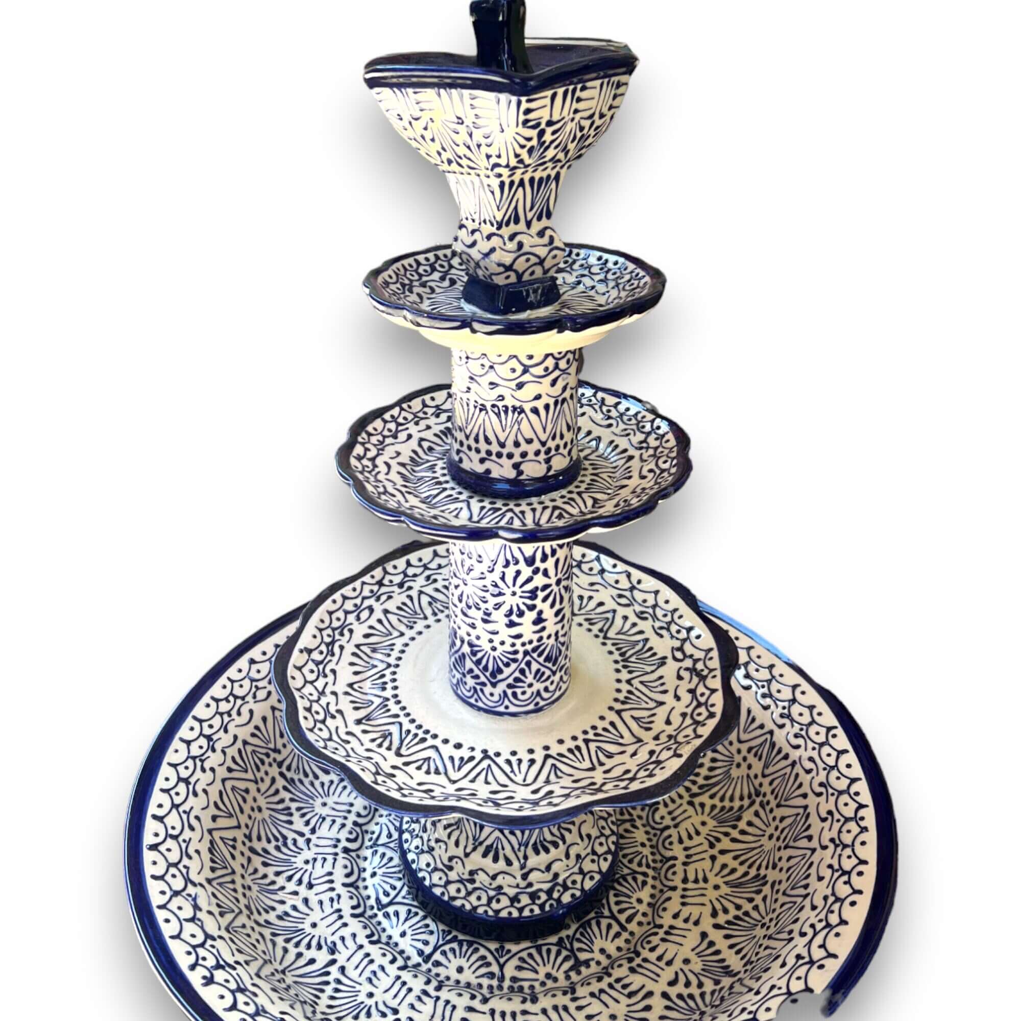Handcrafted Talavera Fountain - 4ft Vibrant Artwork