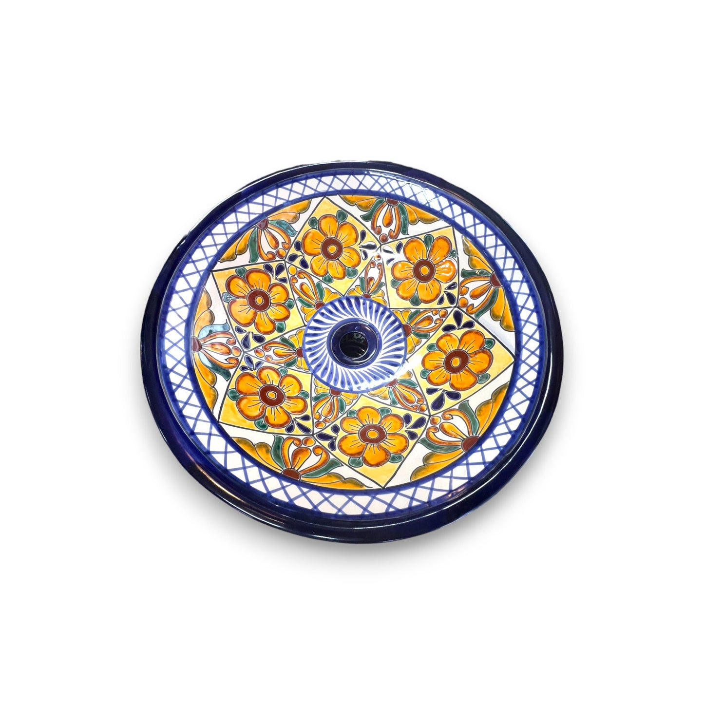 Handmade Colorful Talavera Sink | Mexican Pottery Vessel for Countertop