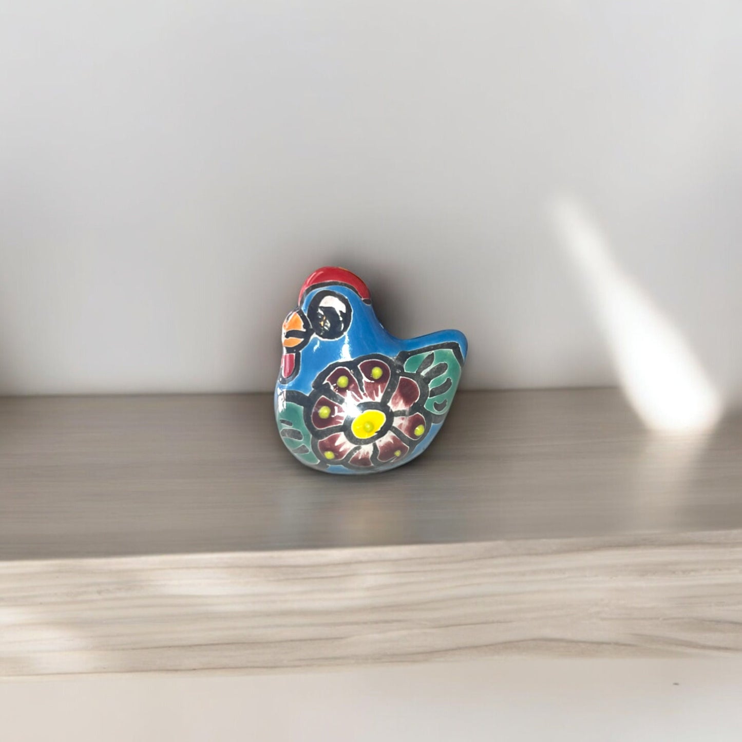 Talavera Chicken Figurine | Hand-Painted Mexican Ceramic Art