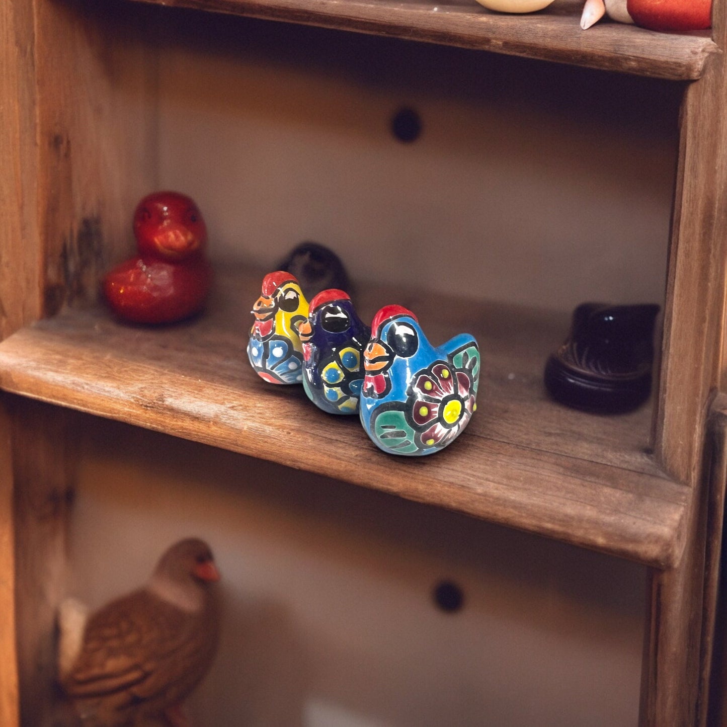 Talavera Chicken Figurine | Hand-Painted Mexican Ceramic Art