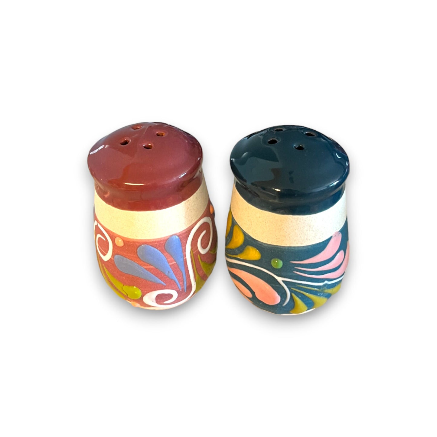 Set of 2 Talavera Salt and Pepper Shakers | Hand-Painted Mexican Pottery