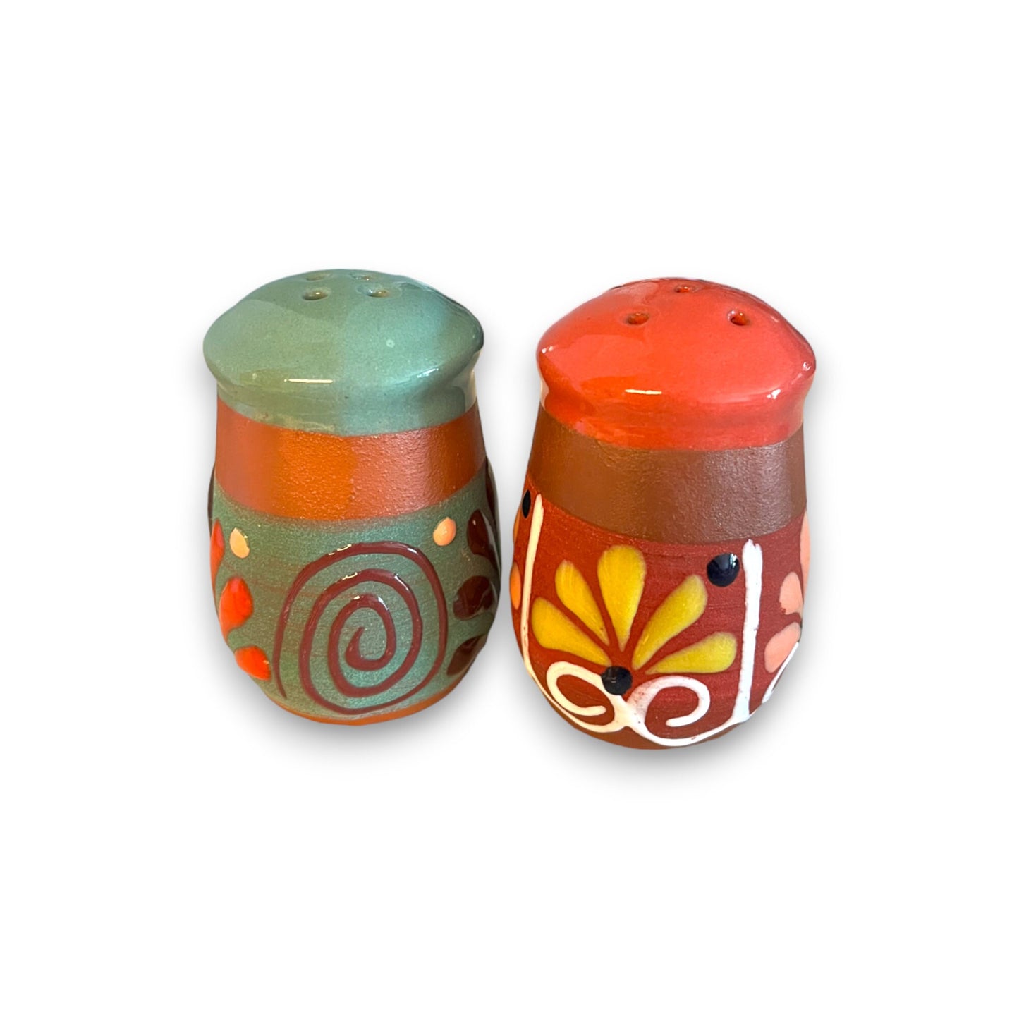 Set of 2 Talavera Salt and Pepper Shakers | Hand-Painted Mexican Pottery