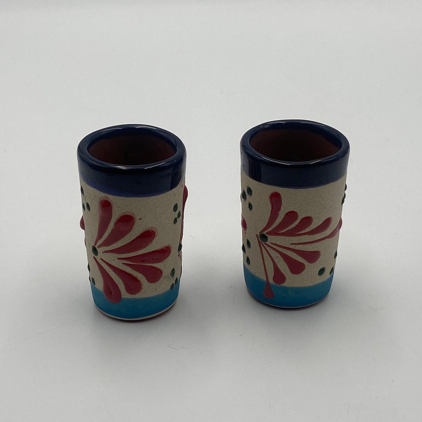 Authentic Mexican Talavera Shot Glass and Tequila Set | Handmade and Hand Painted