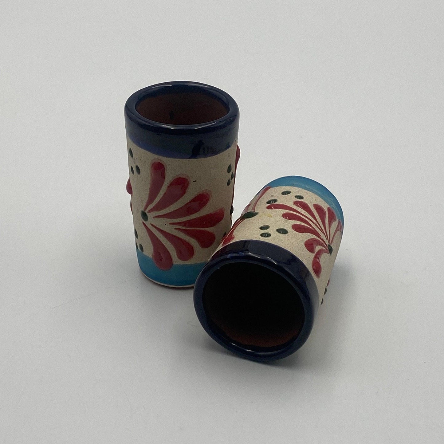 Authentic Mexican Talavera Shot Glass and Tequila Set | Handmade and Hand Painted