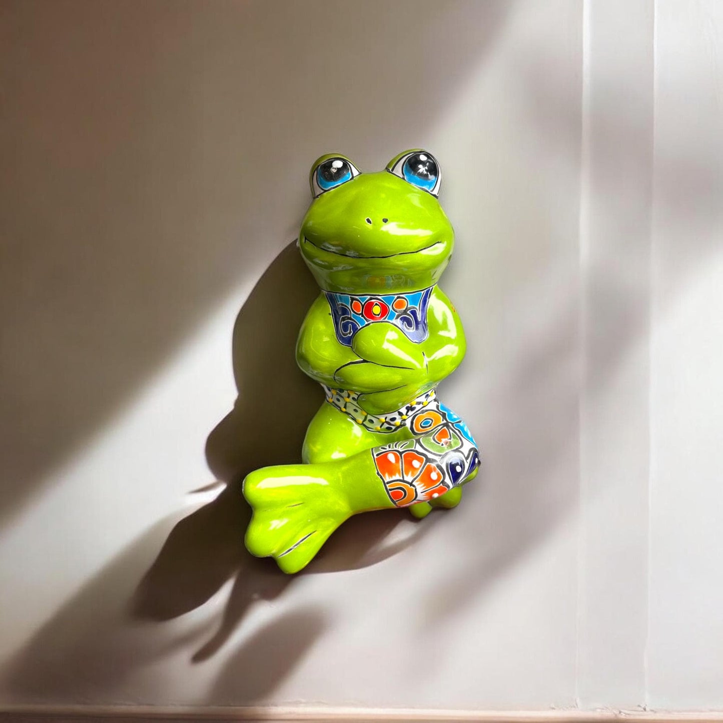 Talavera Frog Wall Art | Hand-Painted Mexican Ceramic Decor