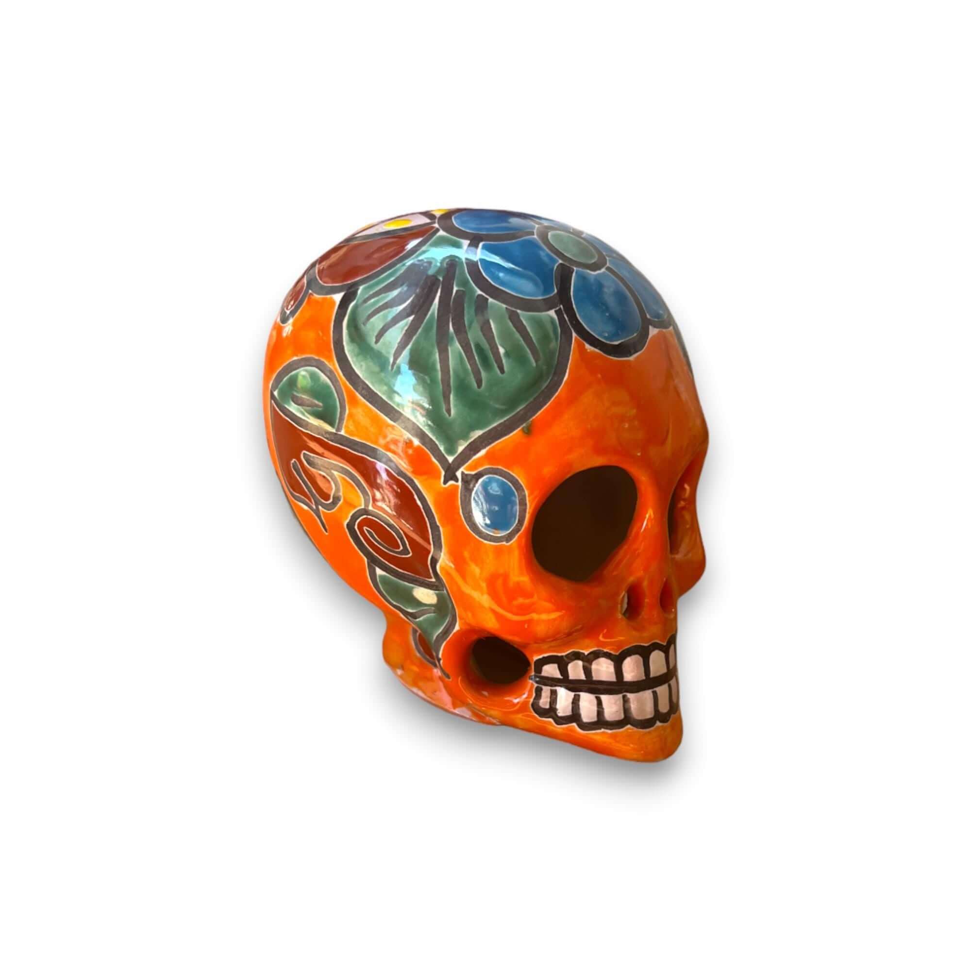 Handcrafted Mexican Skull Figurine | Artisan Decor