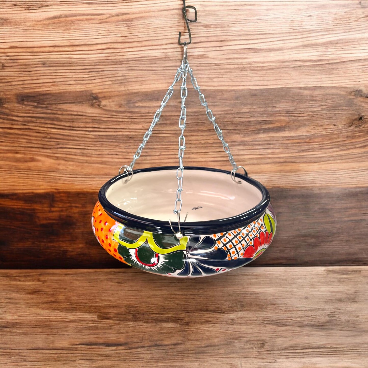 Handmade Talavera Hanging Flower Pot | Artisan Mexican Planter for Home Decor