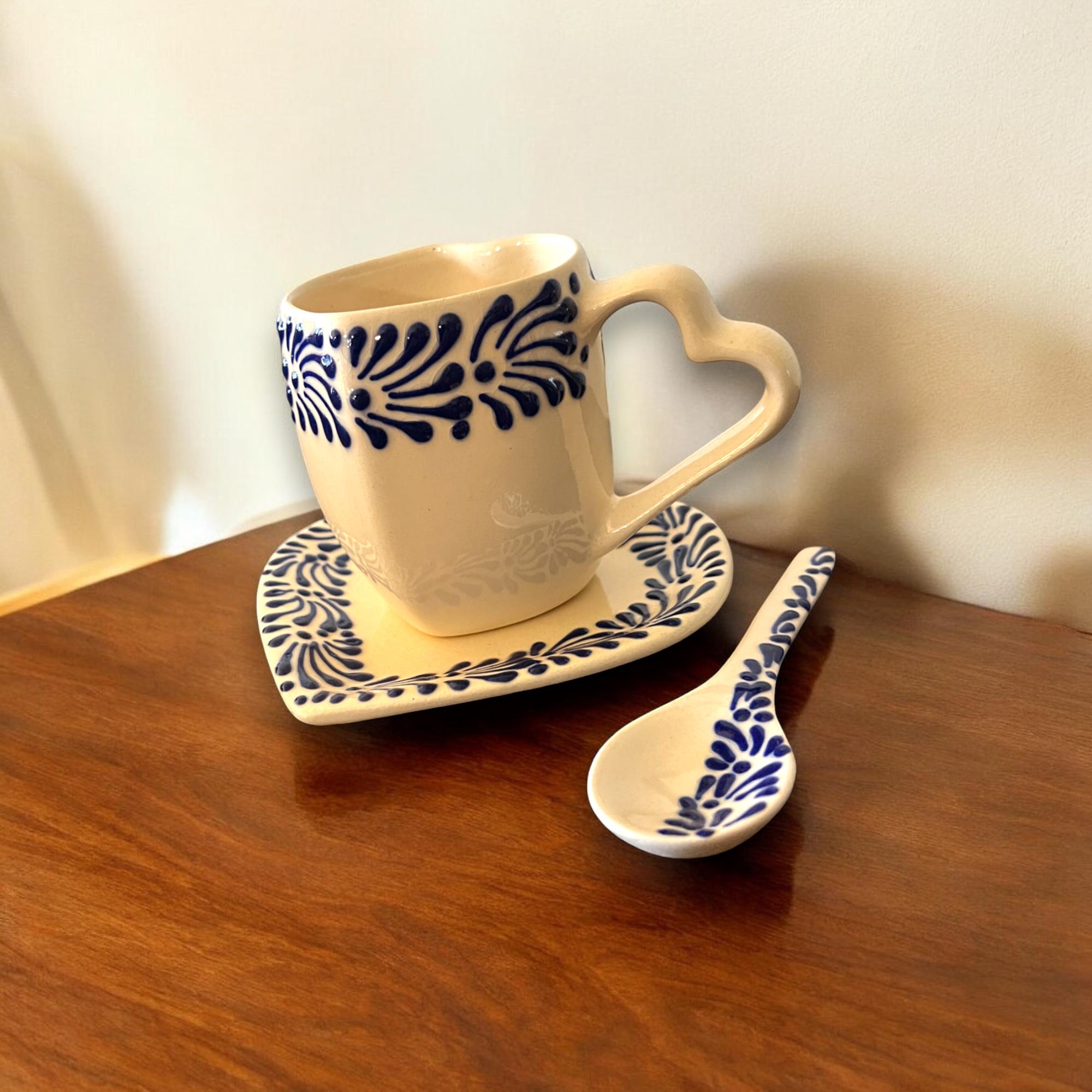 Mexican selling Talavera Coffee Cup & Saucer Set