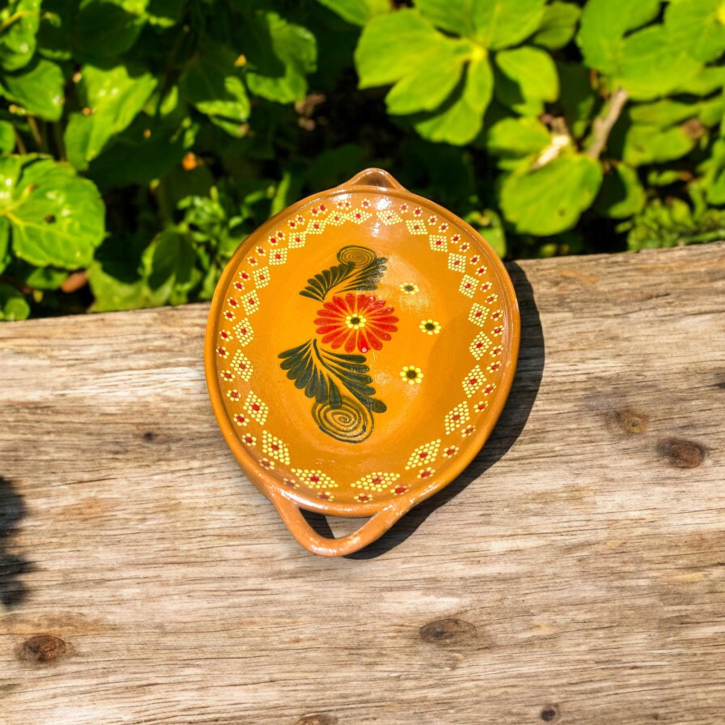 Colorful XL Oval Barro Serving Platter | Hand-Painted Mexican Terracotta Pottery (17.5"x10")