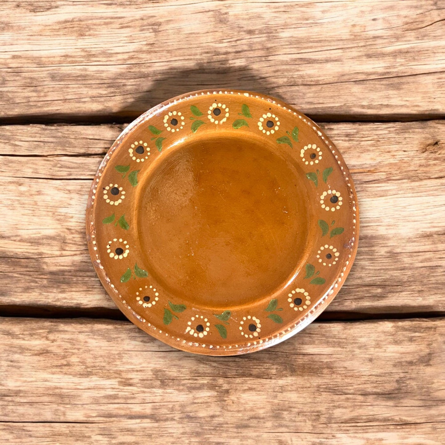 Terracotta Serving Plate | Hand-Painted Mexican Barro Plate