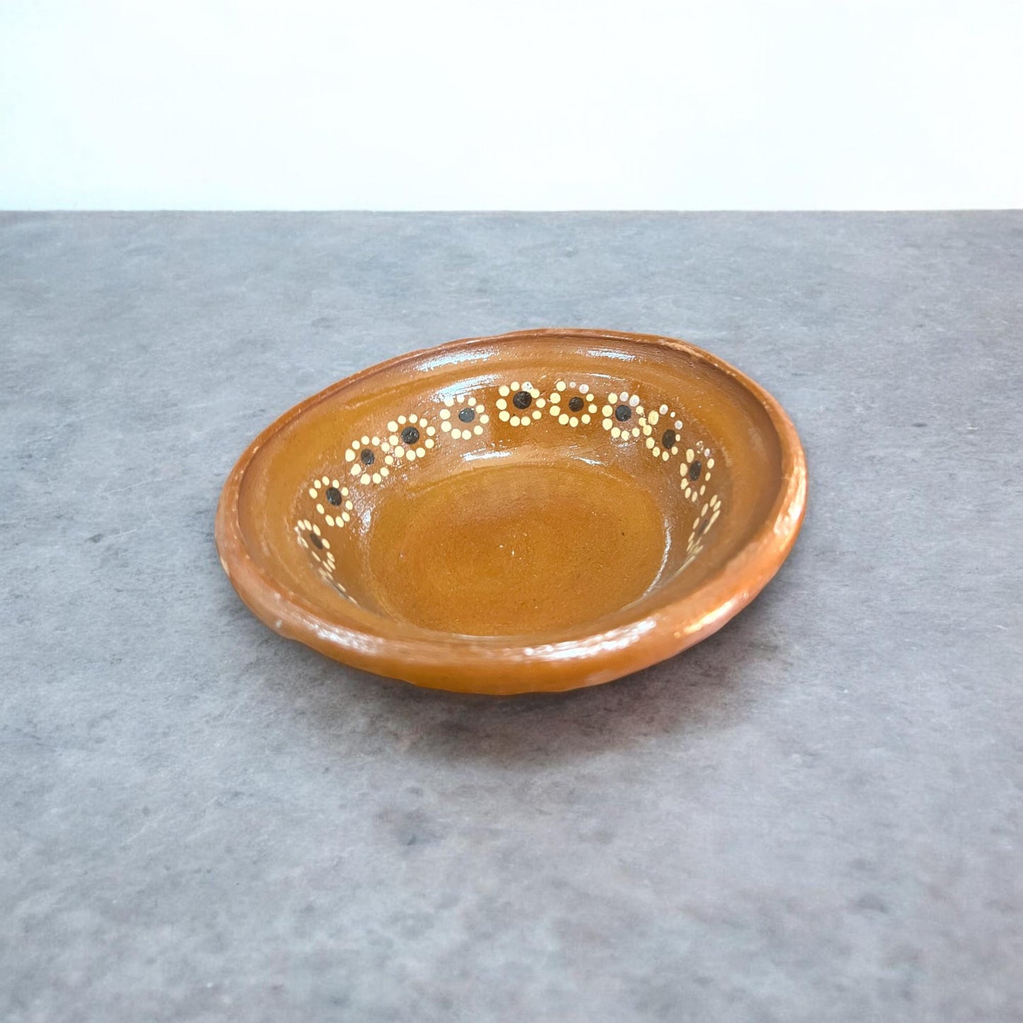 Handmade Terracotta Bowl | Hand-Painted Mexican Barro Bowl (5” Diameter)