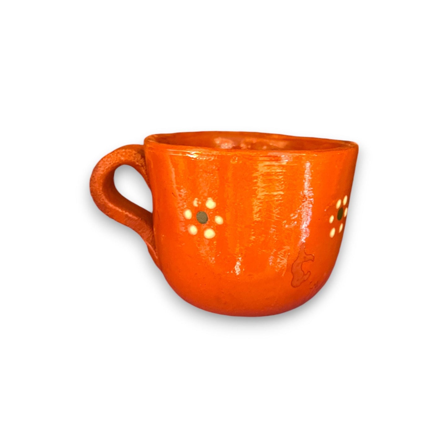 Handmade Terracotta Tea Cup | Hand-Painted Mexican Barro Jarrito