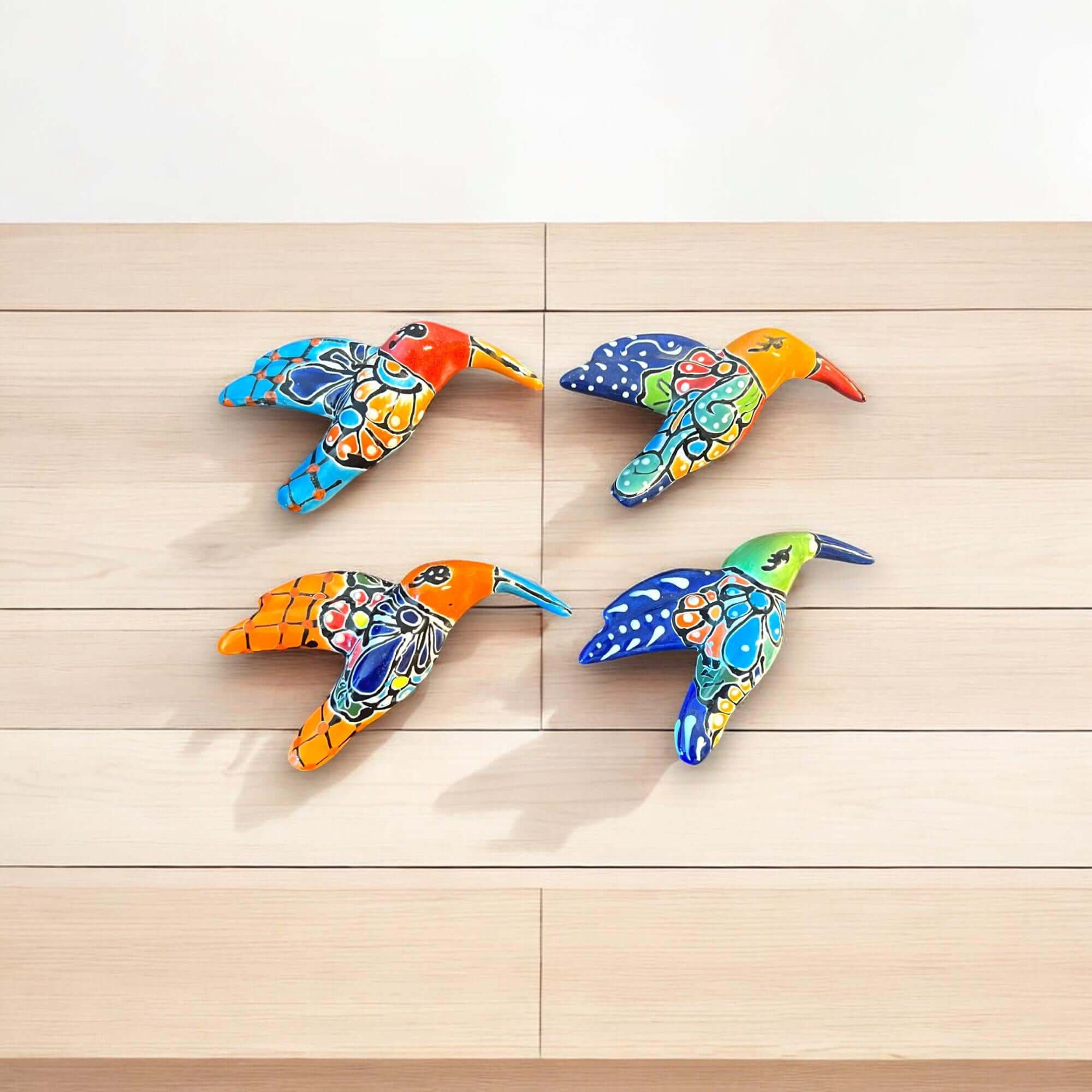Talavera Hummingbird Figurine | Handcrafted Decor