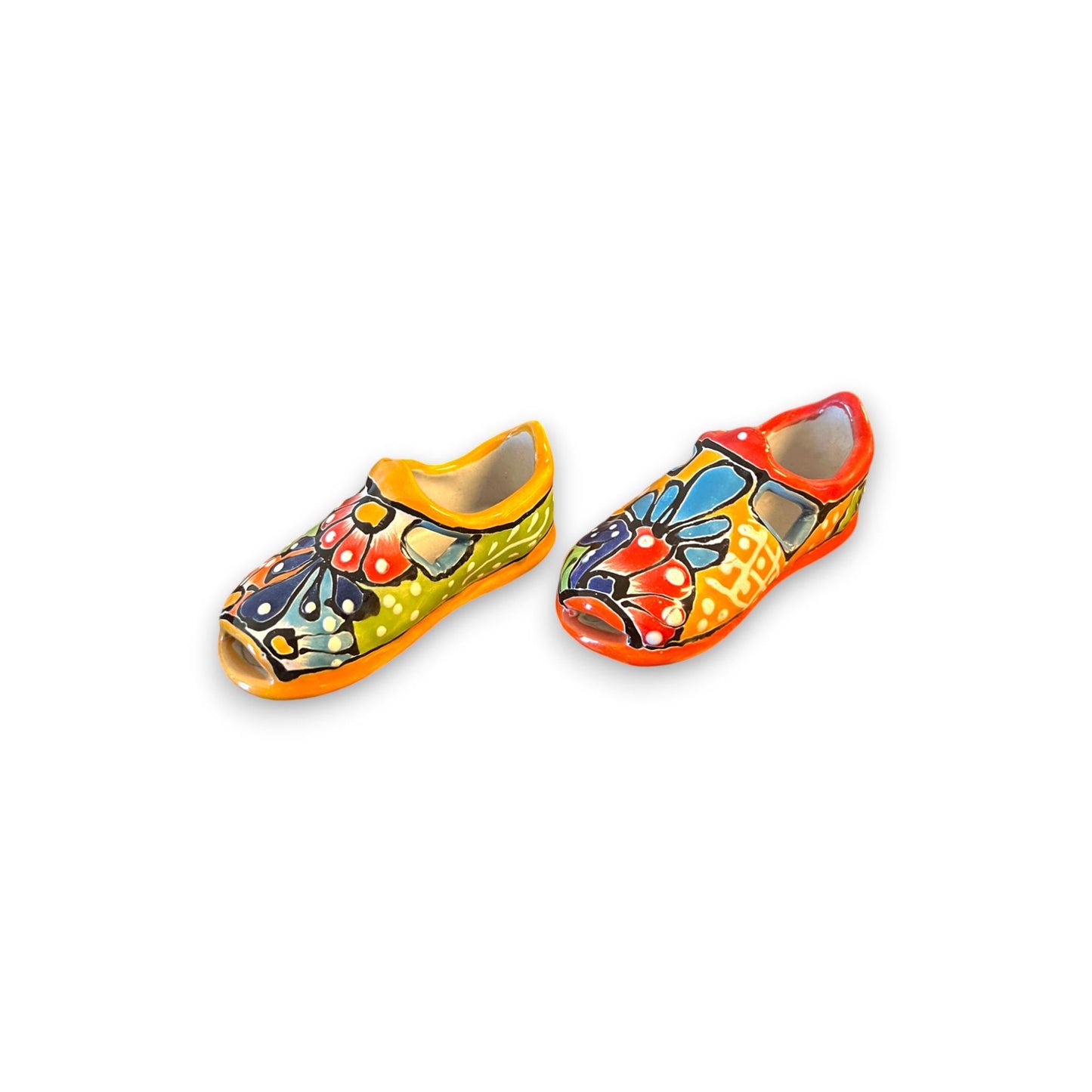 Colorful Talavera Shoe Planter | Hand-Painted Mexican Pottery Plant Pot