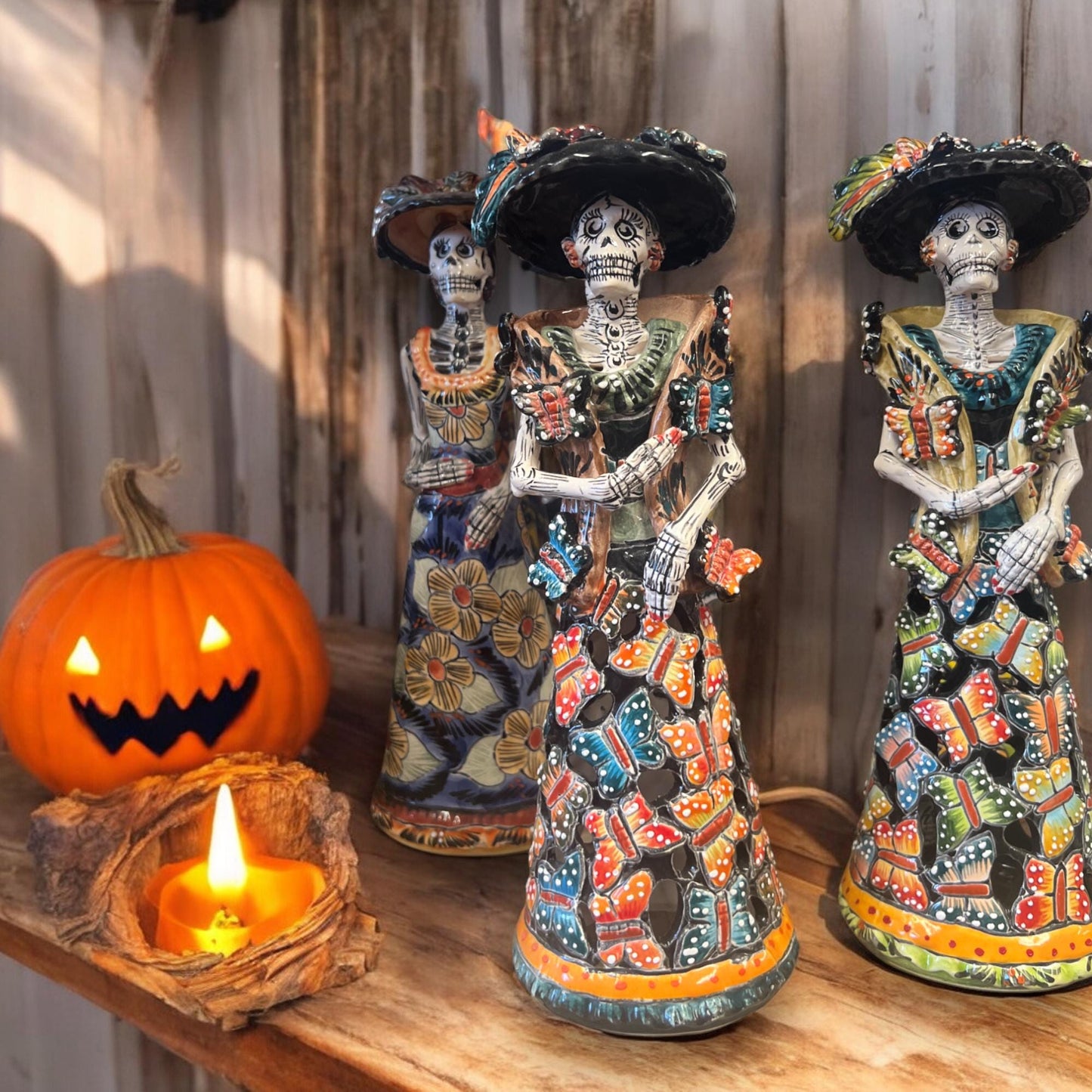 Talavera Catrina Skeleton | Handmade Day of the Dead Figurine