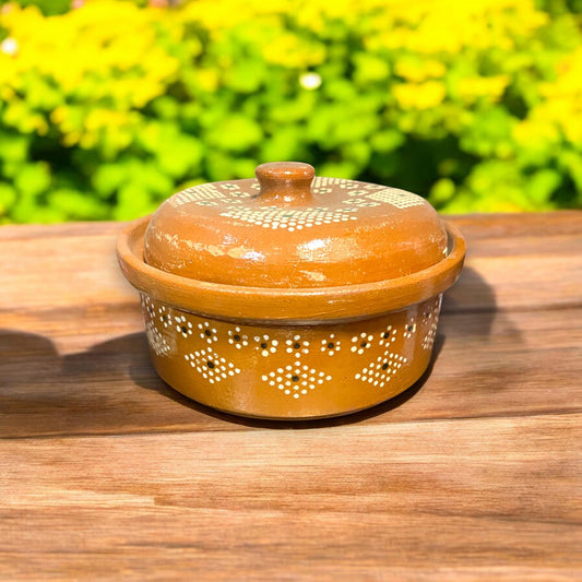 Handmade Barro Tortilla Warmer | Hand-Painted Mexican Terracotta Pottery