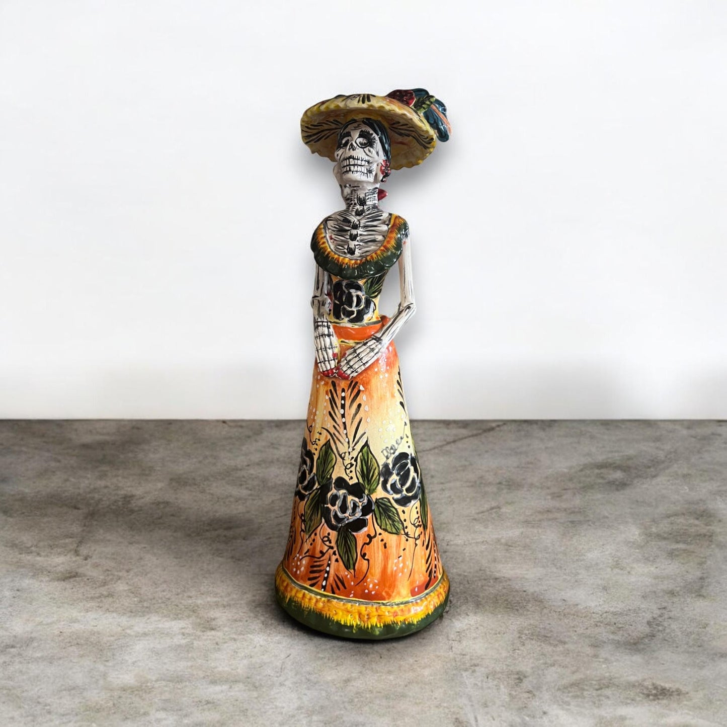 Talavera Catrina Skeleton | Handmade Day of the Dead Figurine