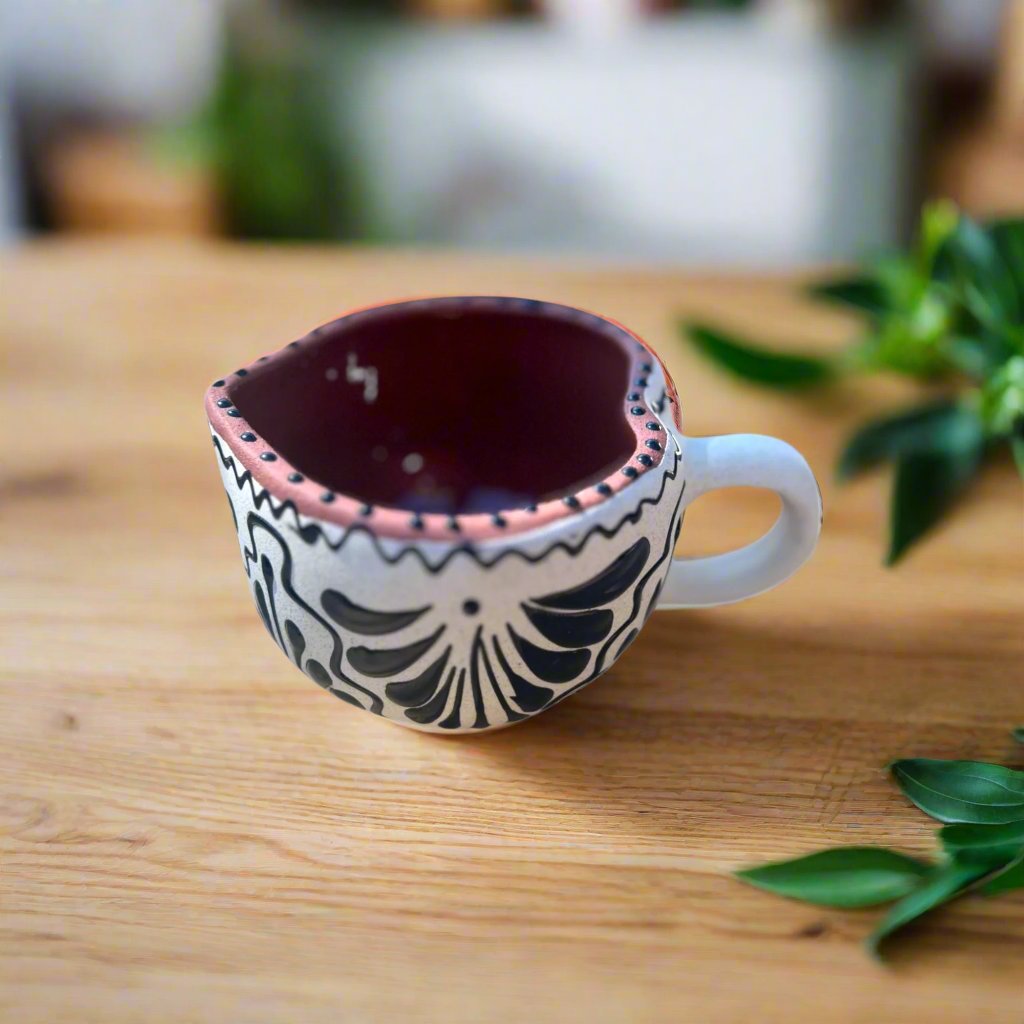 Talavera Heart Mug | Hand-Painted Mexican Ceramic Coffee Cup