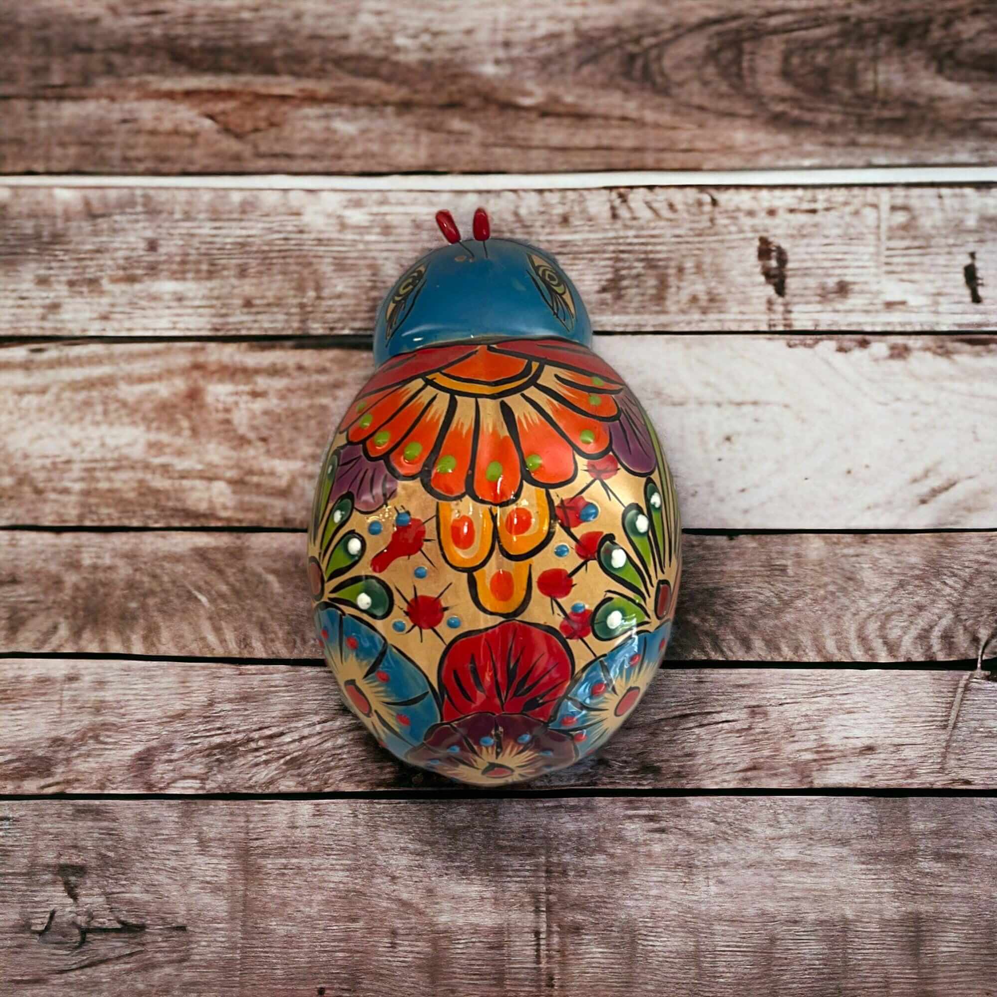 Handcrafted Talavera Ladybug Wall Art - Medium