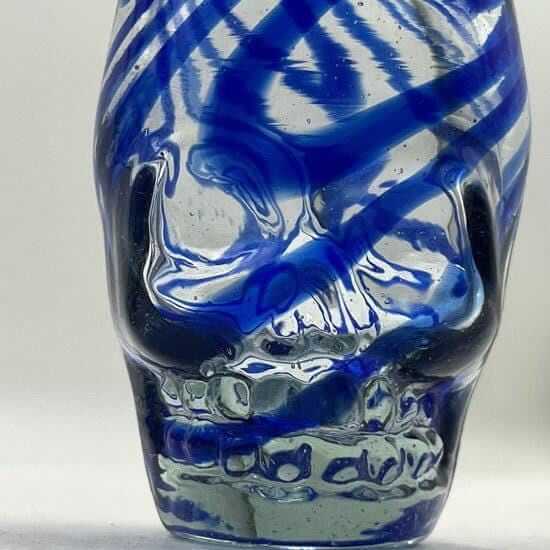 Mexican Shot Glass - Blue Swirl Skull