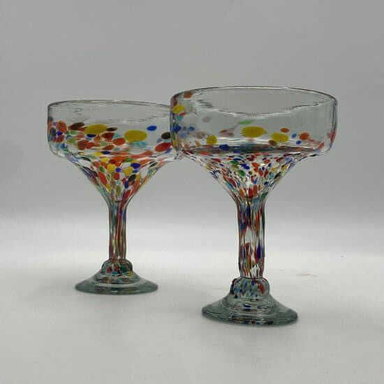 Hand-Blown Mexican Margarita Glass Gift