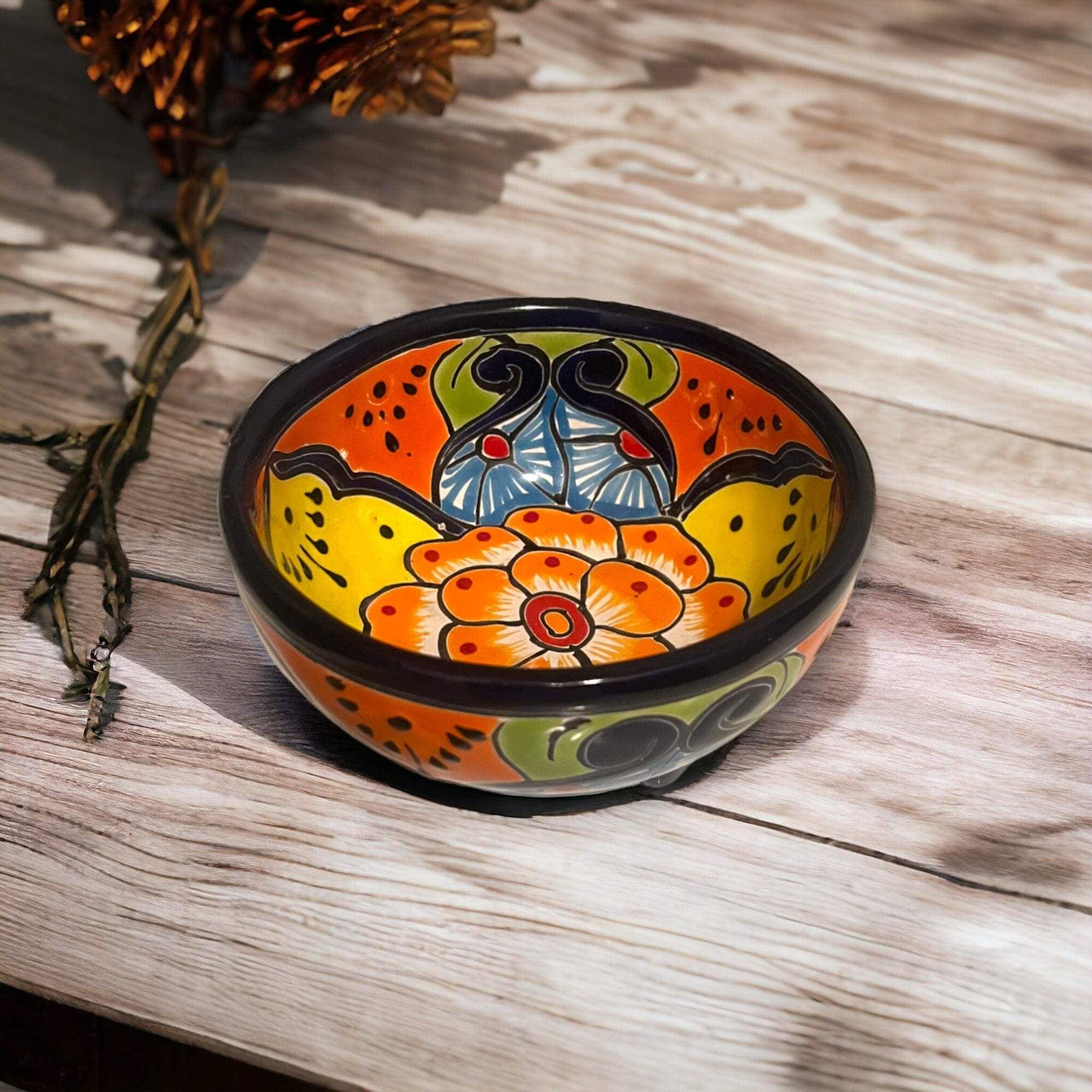Mexican Handmade Talavera Sauce Bowl | 6" Diameter