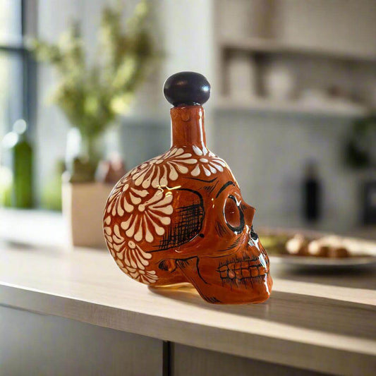 Handmade Skull Decanter Set | Mexican Barware