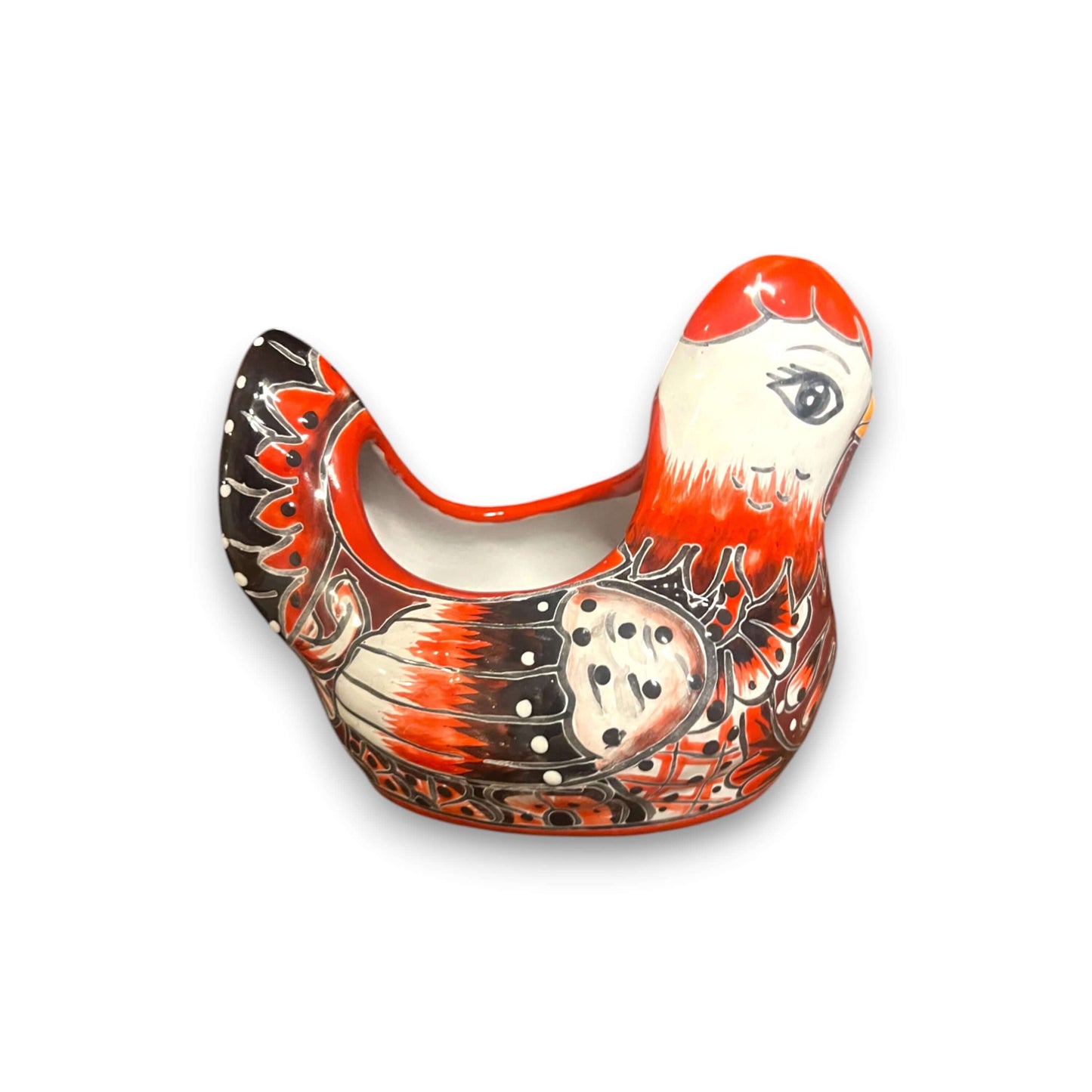 Colorful Talavera Chicken Planter | Handcrafted Decor