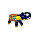 Colorful Talavera Elephant Coin Bank | Handmade Medium Piggy Bank - hand-painted Talavera elephant coin bank from Guanajuato, vibrant floral design