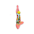 Colorful Hand Painted Talavera Frog Statue | Large Mexican Art Decor - vibrant hand-painted pink frog statue with floral Talavera patterns
