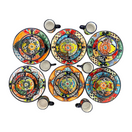 Talavera Dinnerware Set | 26-Piece Vibrant Floral Mexican Dishware