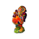Talavera Rooster Statue | Large Hand-Painted Ceramic Decor - vibrant hand-painted Talavera rooster with floral feathers, lead-free glaze, indoor/outdoor decor