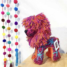 Milo the Lion: Repurposed Wool Boho Decor - Mexico