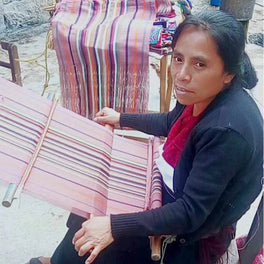 Poppy Woven Striped Tote | Hammock Bag - Mexico
