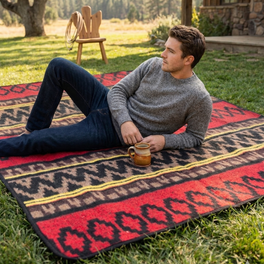 Crimson Ultra-soft Mexican Blanket