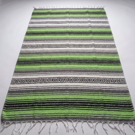 Bright Green Mexican Falsa Blanket