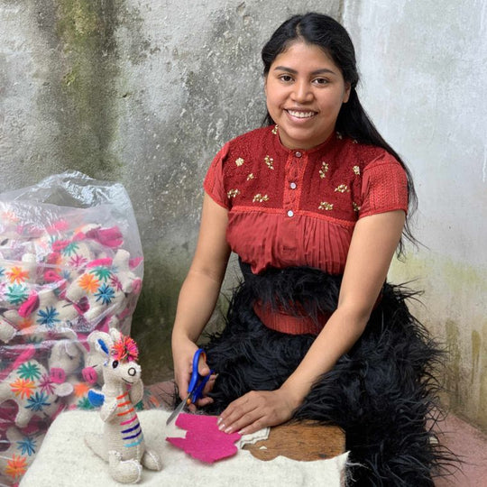 Lily the Unicorn: Repurposed Wool Boho Decor - Mexico