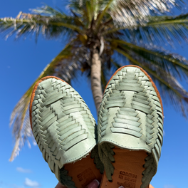 Marbella Huarache Slip-On Teal