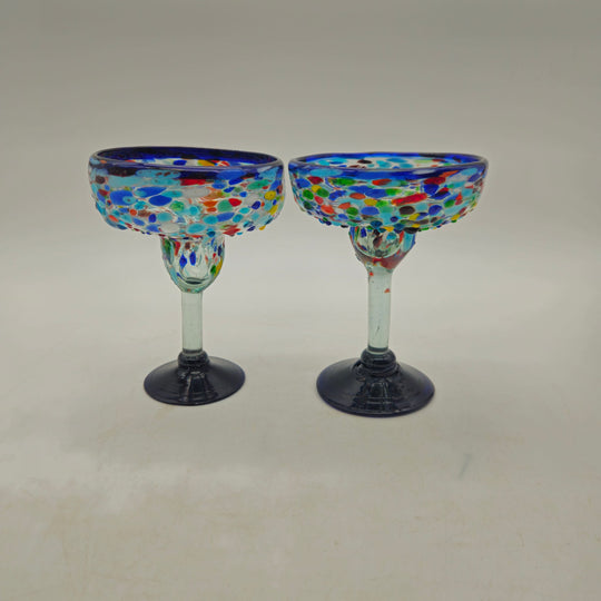 Mexican Hand-Blown Margarita Glass — TGH-5638; actual product against its original background.