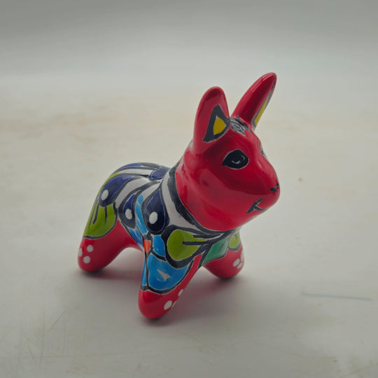 Mini Talavera Donkey Figurine — TGH-1610; actual product against its original background.