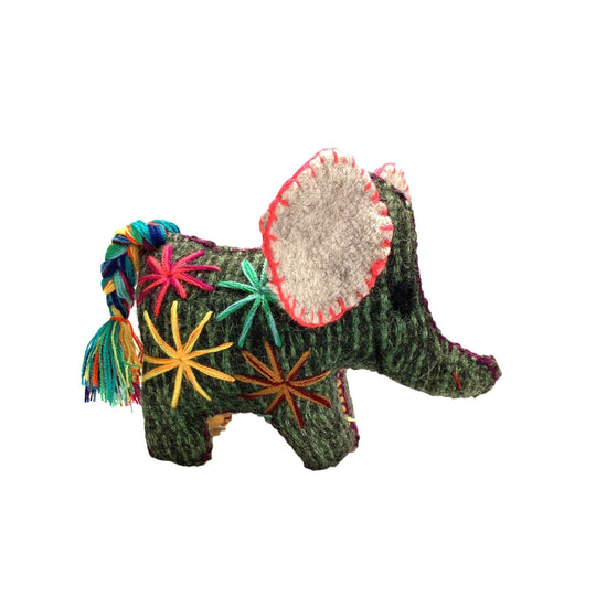 Ellie the Elephant: Repurposed Wool Boho Decor - Mexico