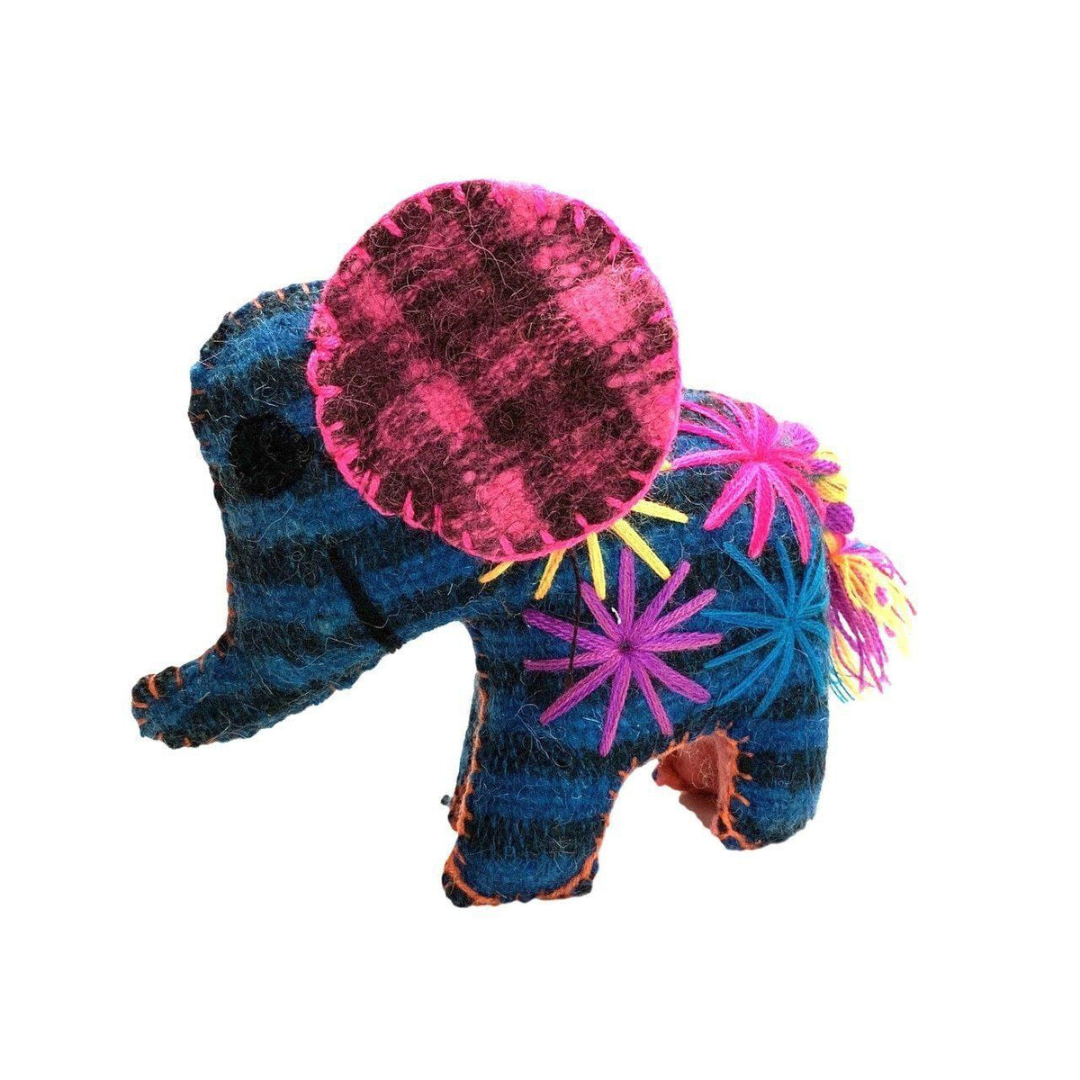 Ellie the Elephant: Repurposed Wool Boho Decor - Mexico