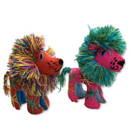 Milo the Lion: Repurposed Wool Boho Decor - Mexico