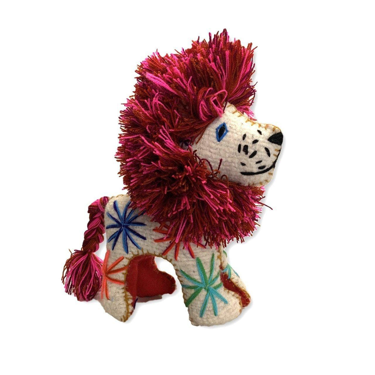 Milo the Lion: Repurposed Wool Boho Decor - Mexico