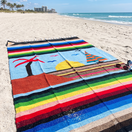 Coronado Sailboat Mexican Blanket