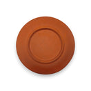 Set of 4 Brown & White Talavera Wall Plates | 10" Decorative Display - back view of terracotta kiln-fired plate from Guanajuato, hand-crafted family workshop