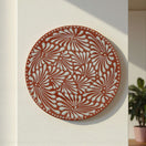 Set of 4 Brown & White Talavera Wall Plates | 11.5" Decorative  Plates — hand-painted brown and white floral Talavera wall plate, matte finish, kiln-fired