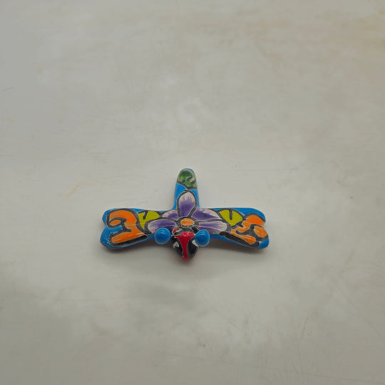 Set of 2 Talavera Dragonfly Wall Figurines — TGH-6382; actual product against its original background.