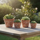 Set of 4 Talavera Flower Pots - lifestyle product view 1