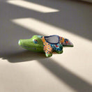 Small Talavera Alligator Planter | Handmade Mexican Ceramic Reptile - hand-painted Talavera ceramic alligator planter, kiln-fired, lead-free glaze, Guanajuato
